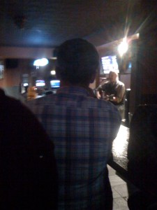 Another professional shot. Here's the host melting our faces and hearts.