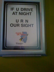 I interpreted this as meaning that if I drive at night it's ok for me to pee in a cop's eyes and then put their eyeballs in an urn.